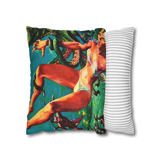 Diver In Danger Cushion Cover