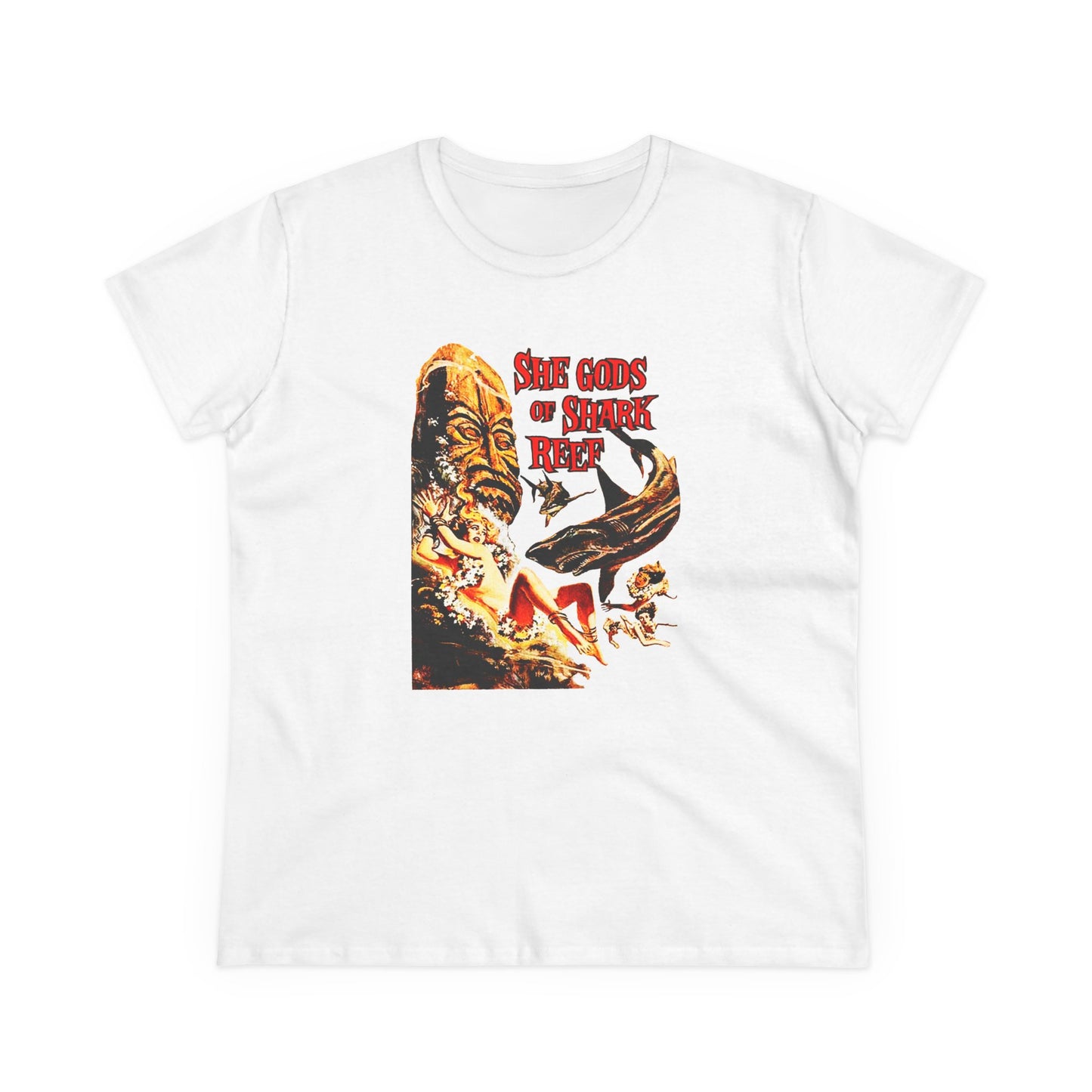 She Gods Of Shark Reef Womens T-shirt