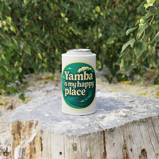 Customisable Beach Happy Place Stubby Cooler