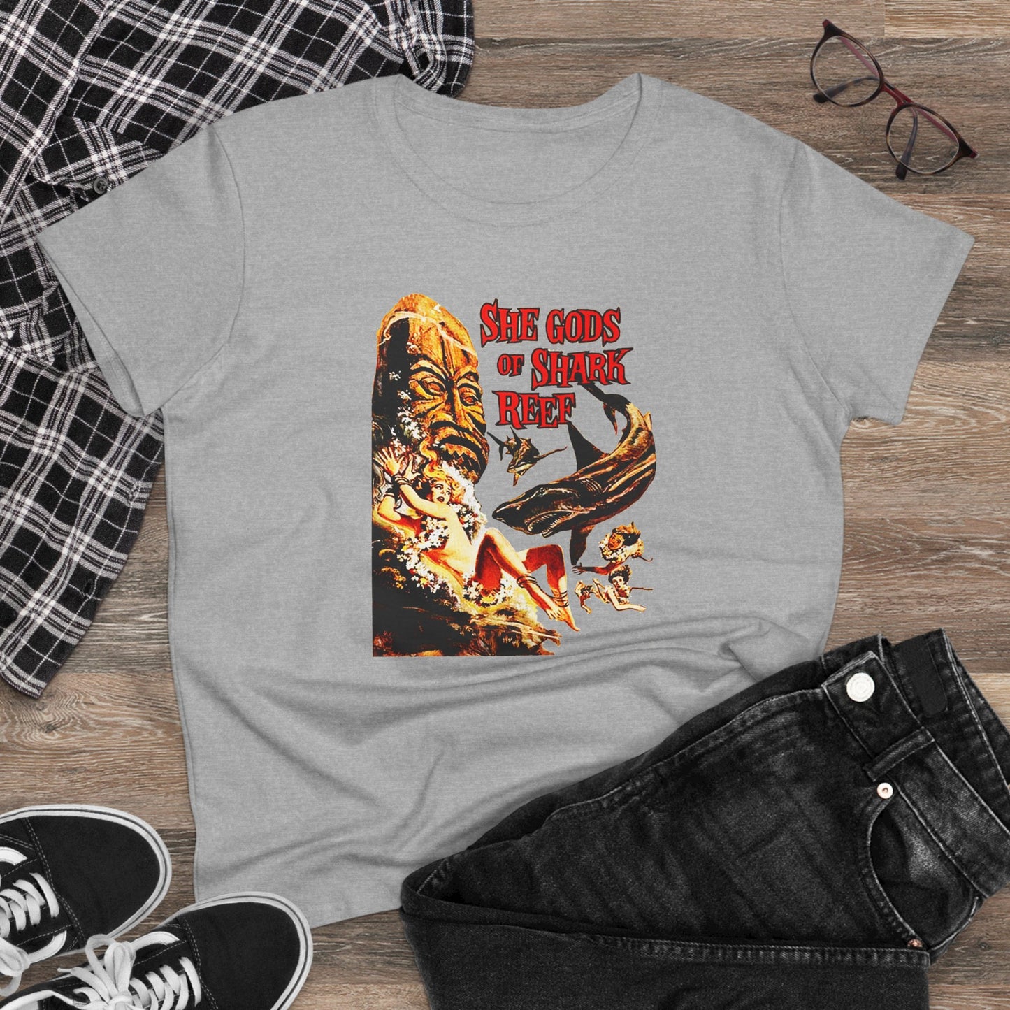 She Gods Of Shark Reef Womens T-shirt