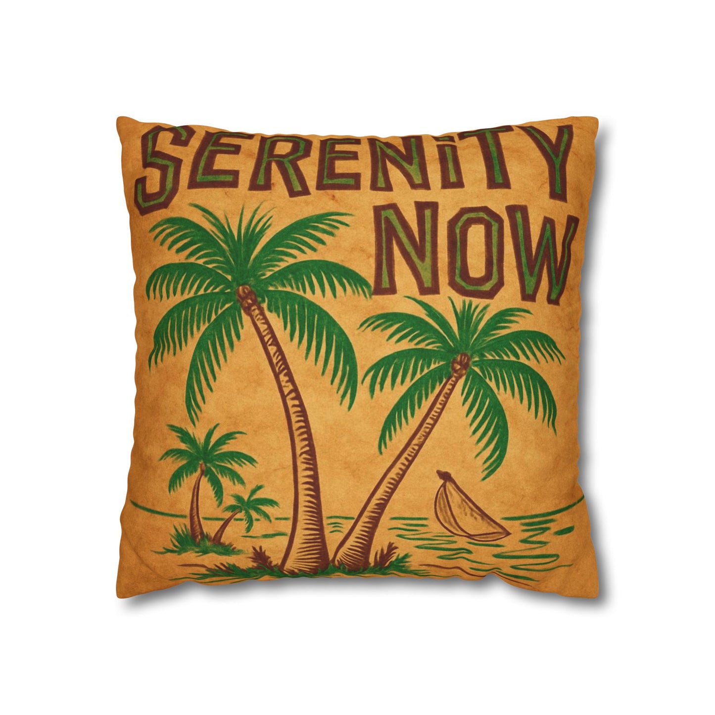 Serenity Now Vintage Hawaiian Cushion Cover