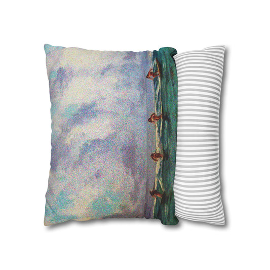 Surfing Wahines Hawaiian Cushion Cover
