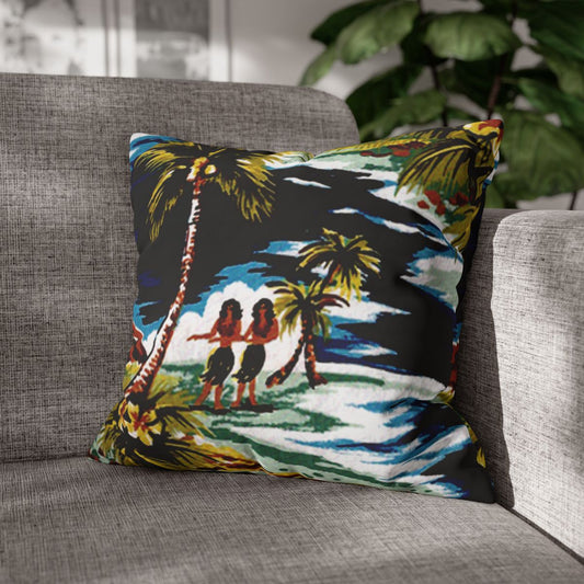 Twin Hula Girls Cushion Cover