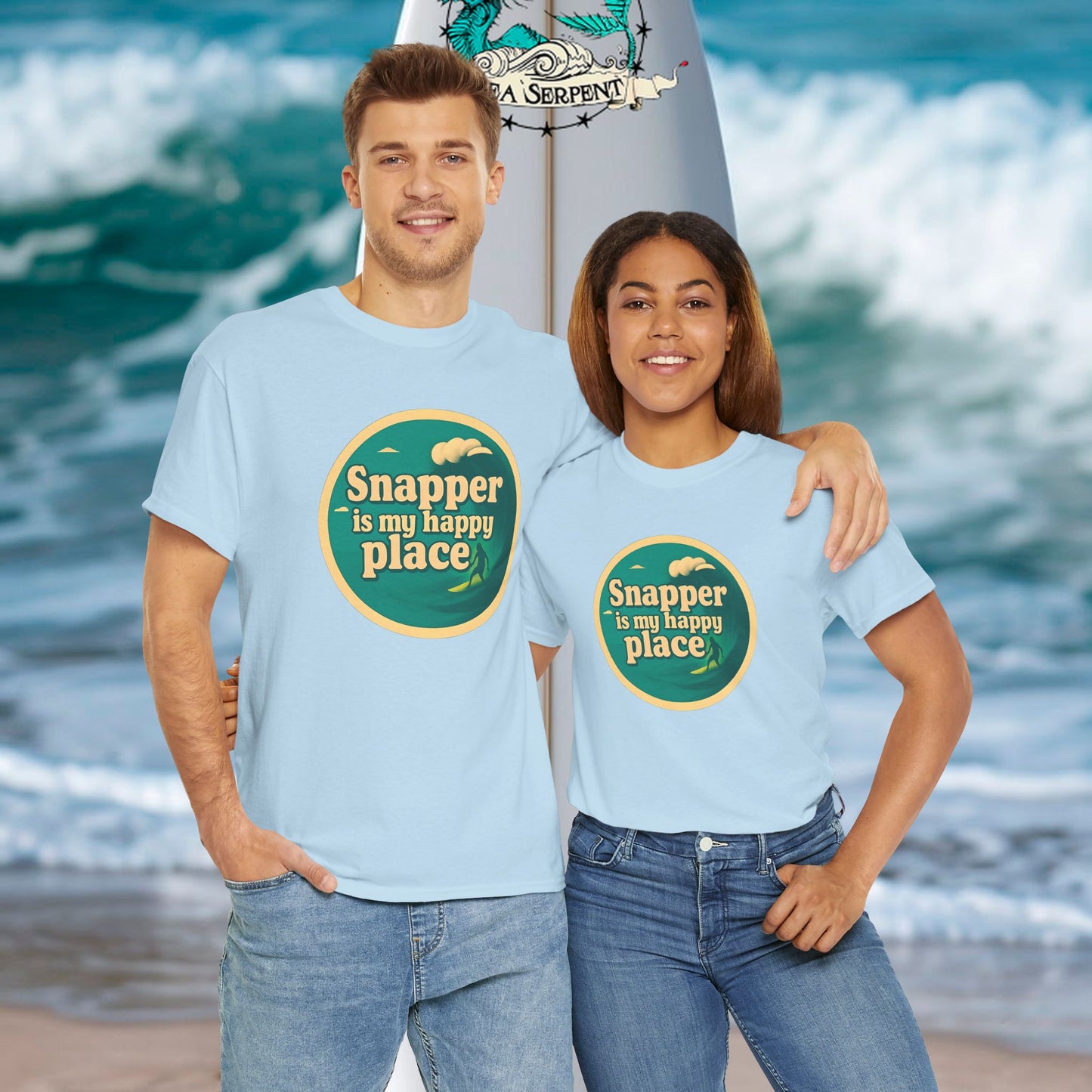 Customisable Happy Place Surf  T-shirt
