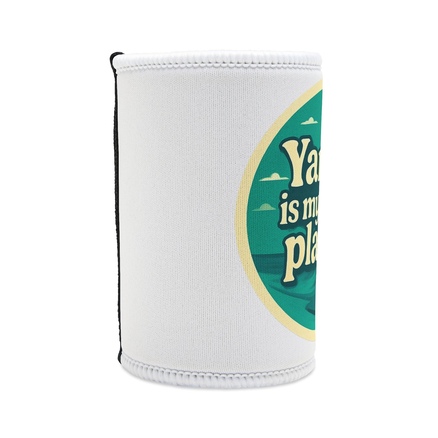 Customisable Beach Happy Place Stubby Cooler