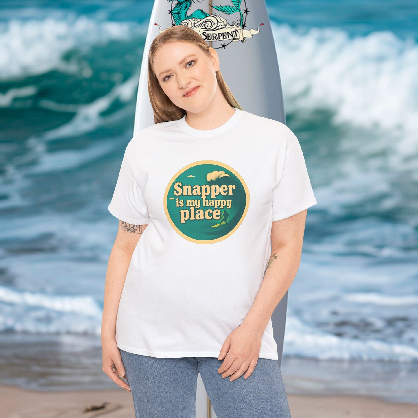 Customisable Happy Place Surf  T-shirt