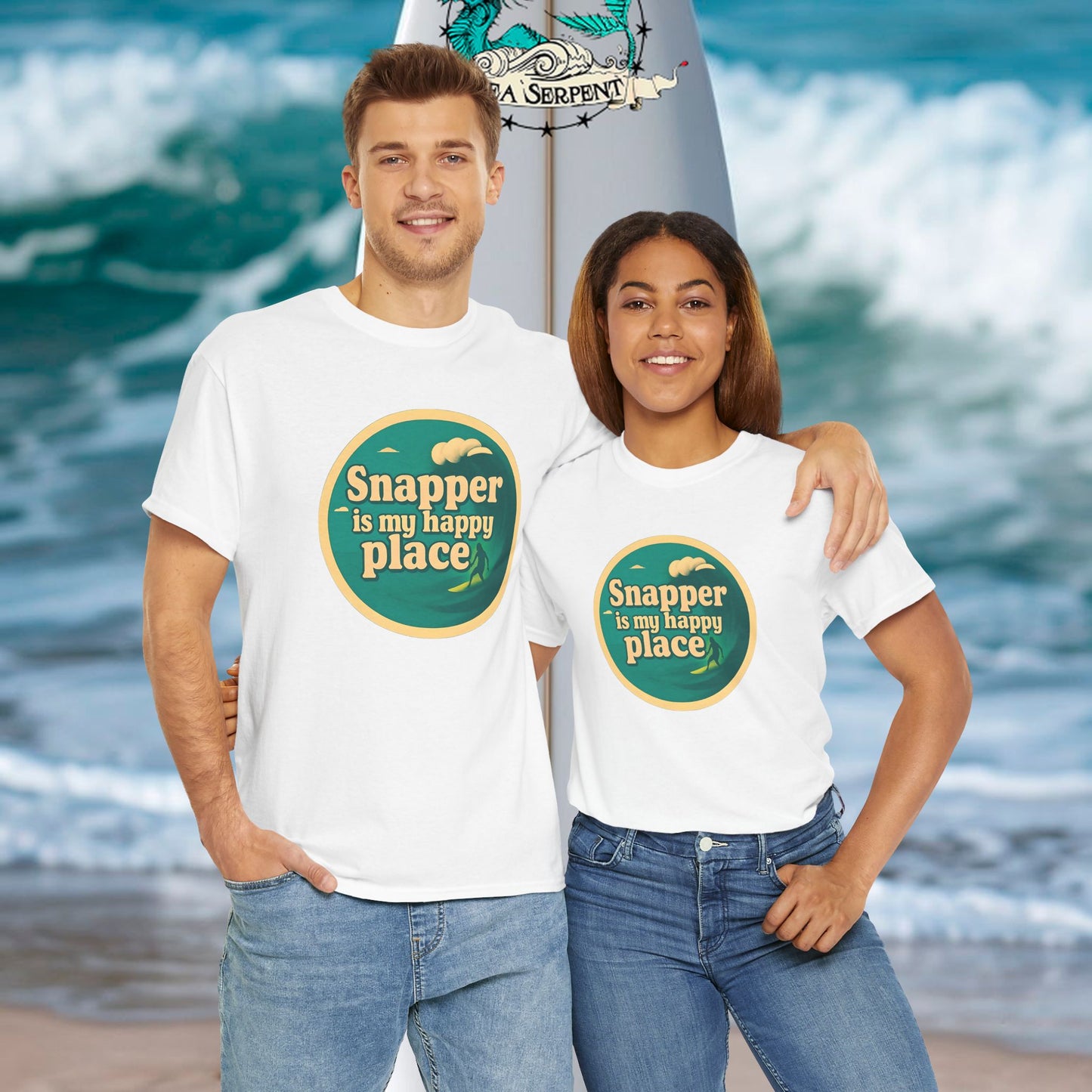 Customisable Happy Place Surf  T-shirt