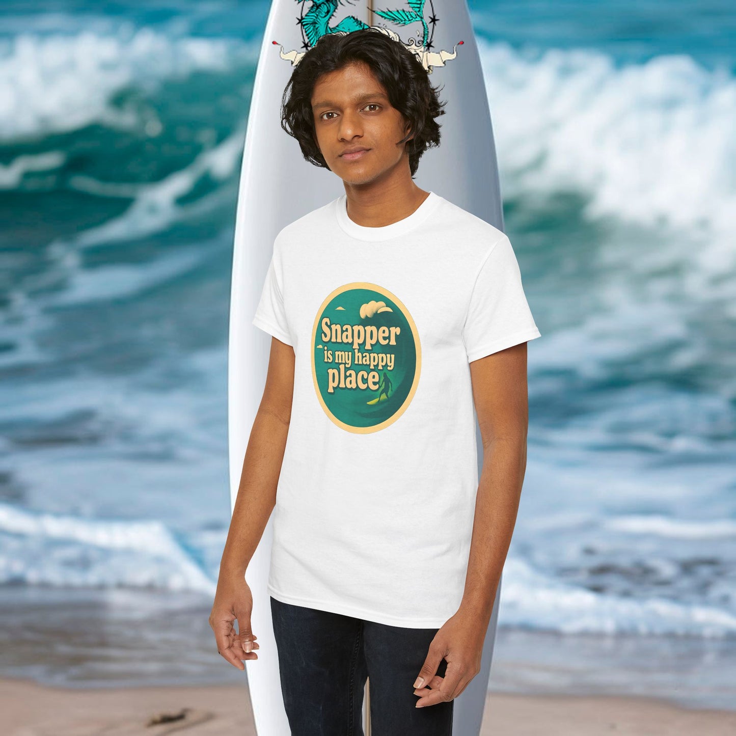 Customisable Happy Place Surf  T-shirt