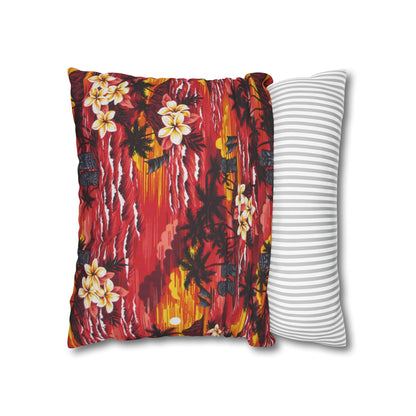 Red Tiki Hawaiian Cushion Cover