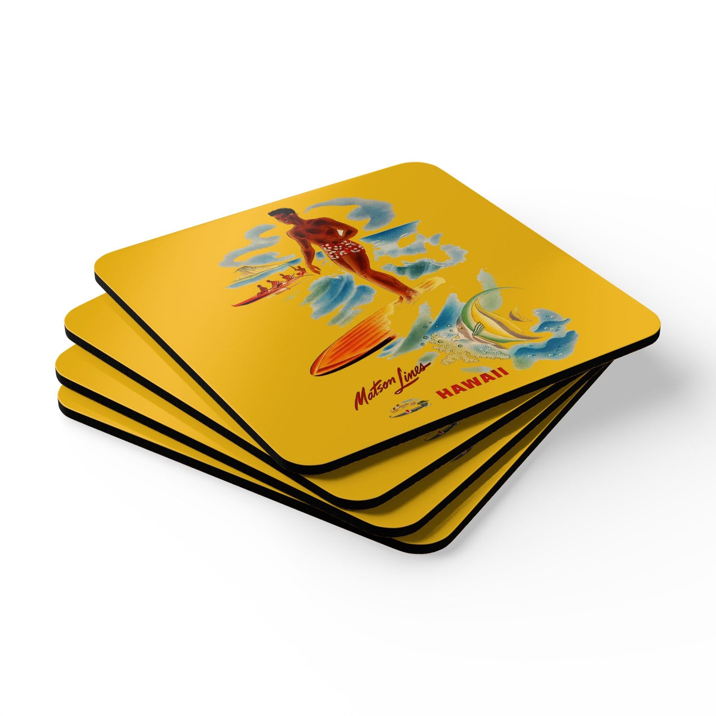 Surf Hawaii Coaster Set