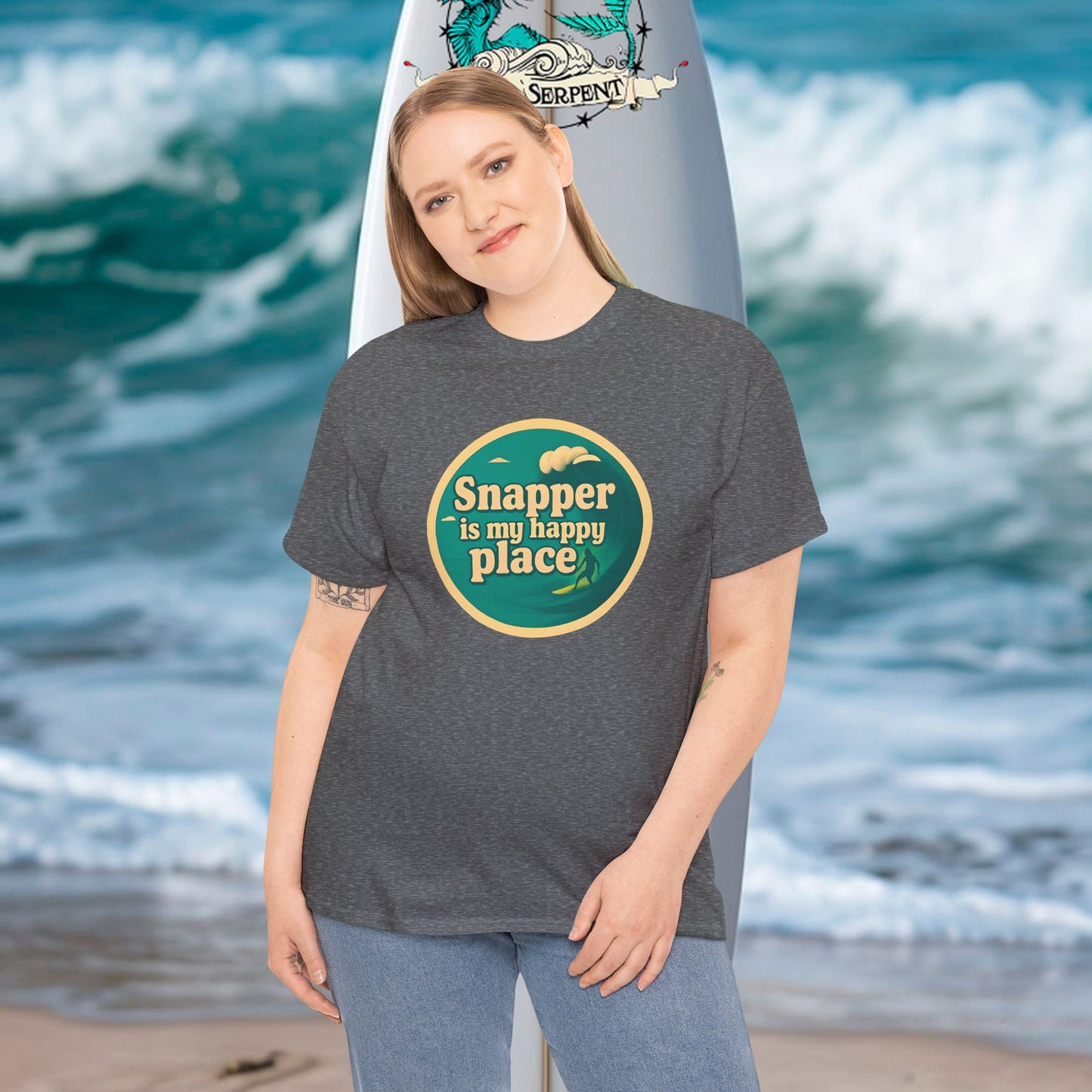 Customisable Happy Place Surf  T-shirt