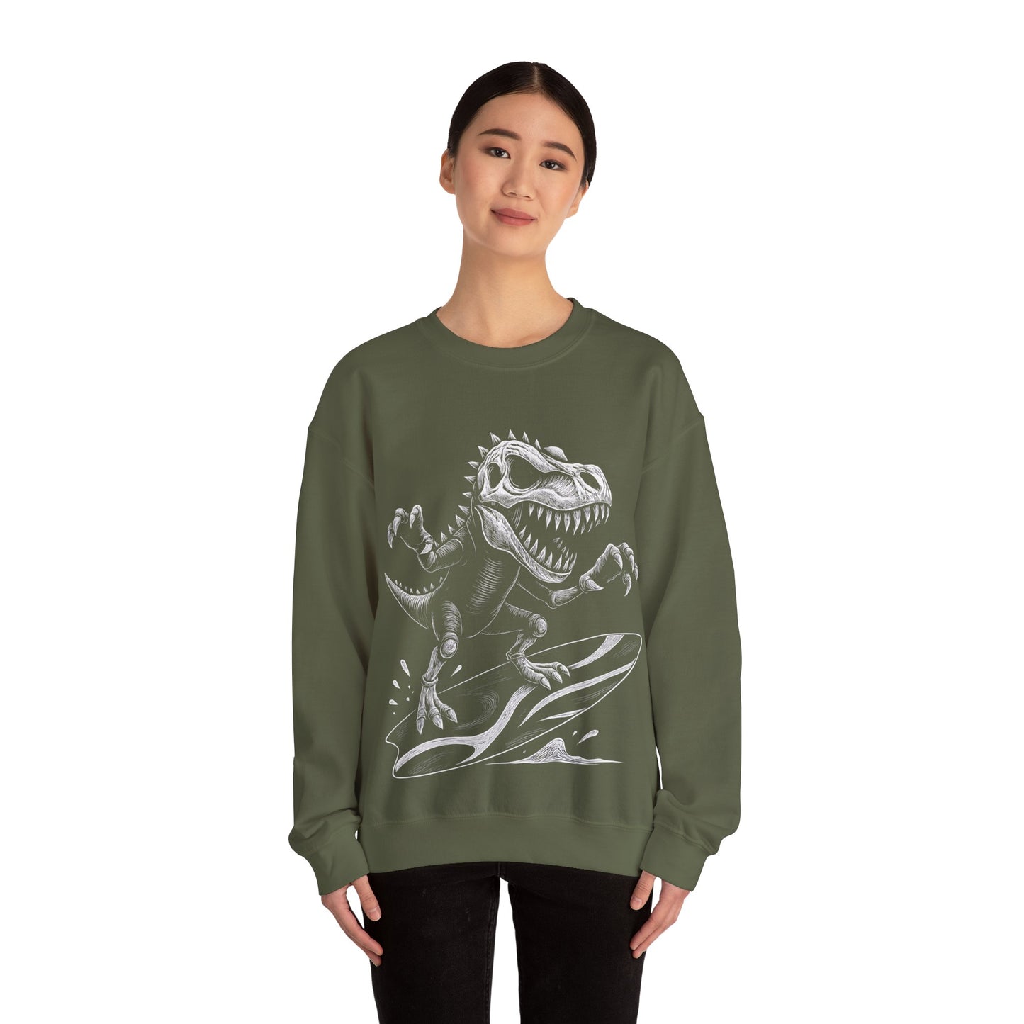 Surfing T-Rex Sweatshirt