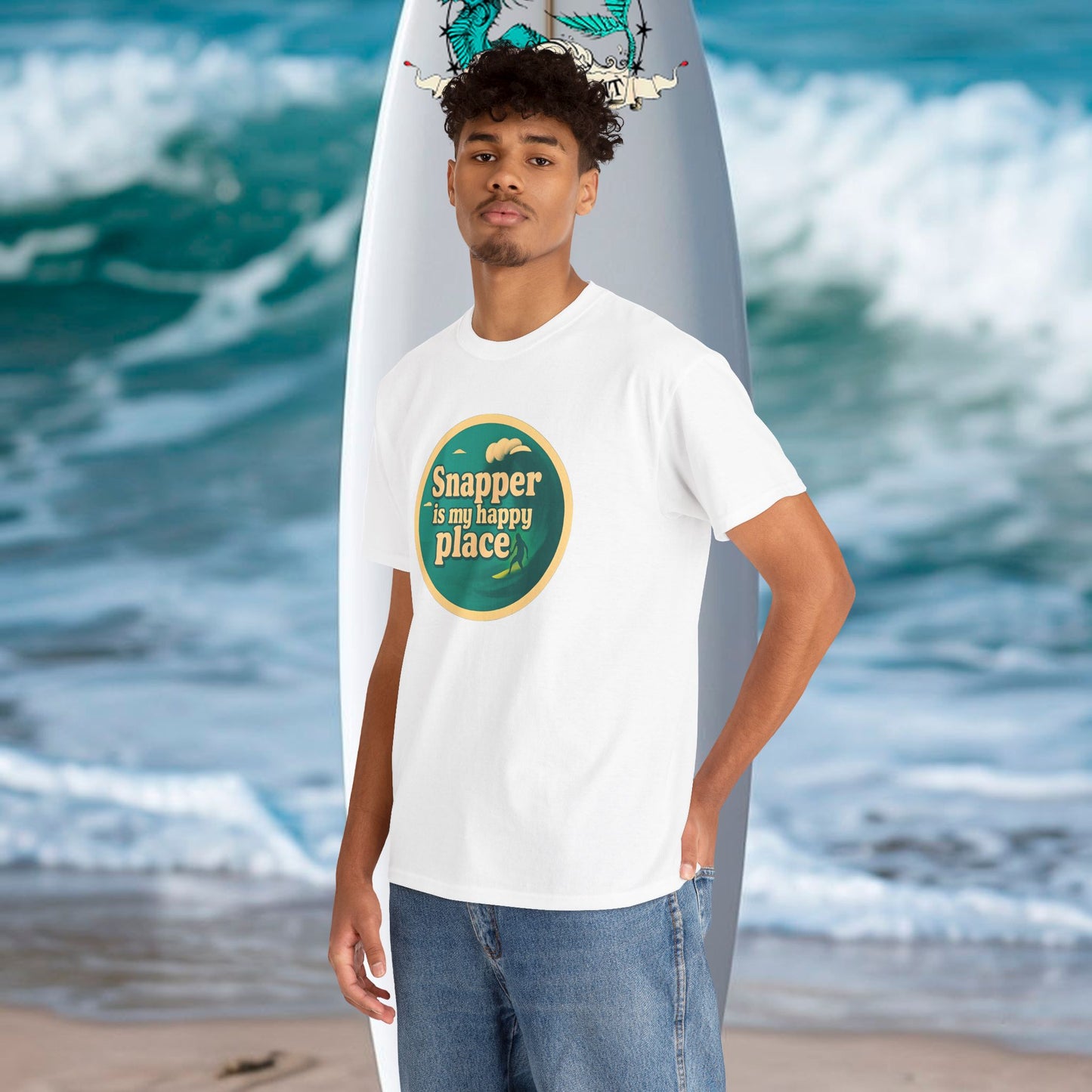 Customisable Happy Place Surf  T-shirt