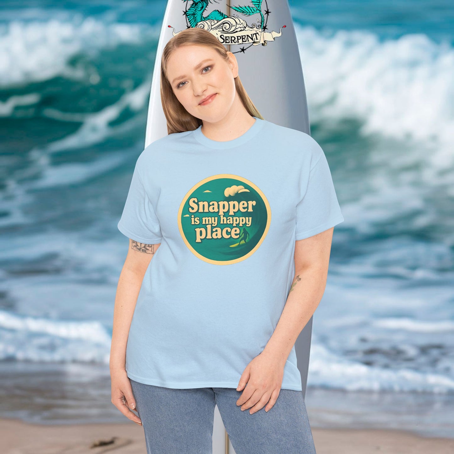 Customisable Happy Place Surf  T-shirt