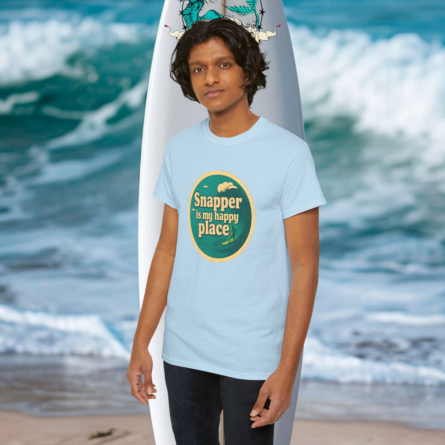 Customisable Happy Place Surf  T-shirt