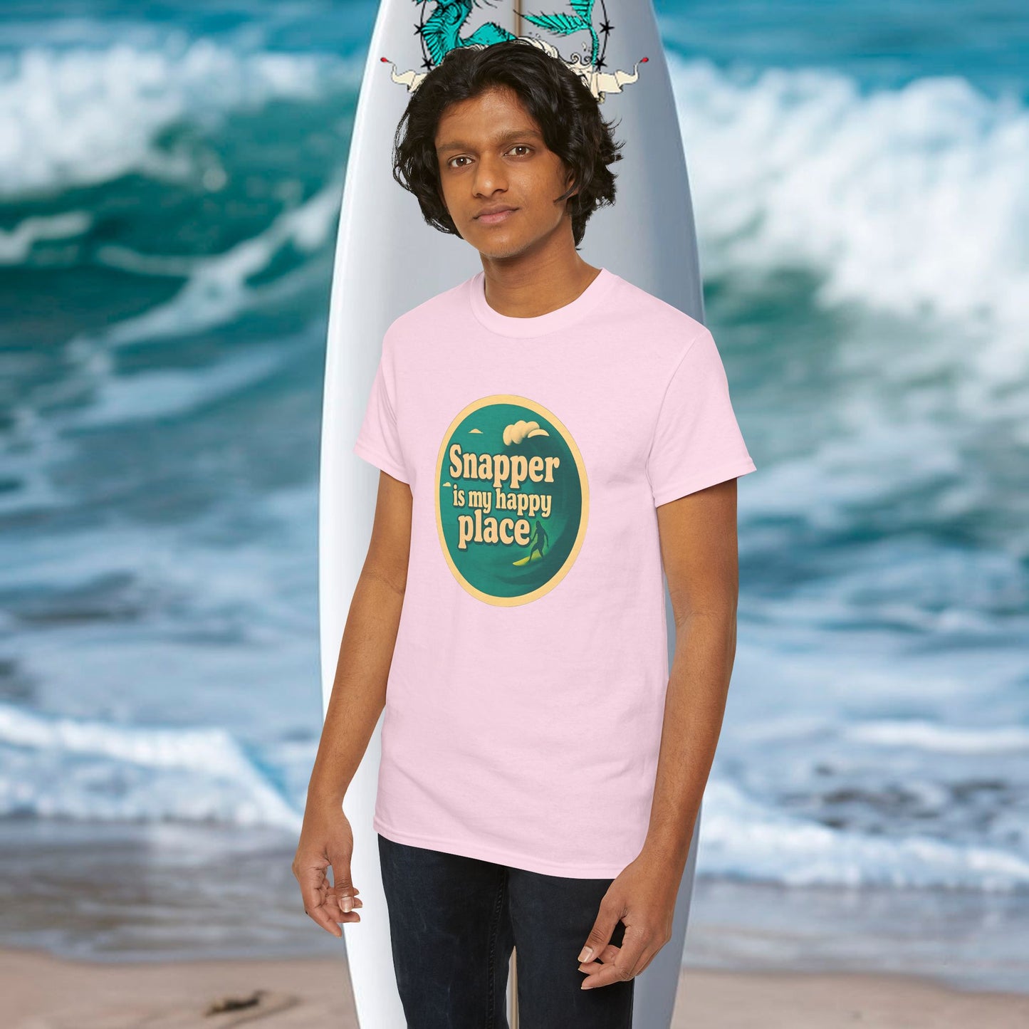 Customisable Happy Place Surf  T-shirt