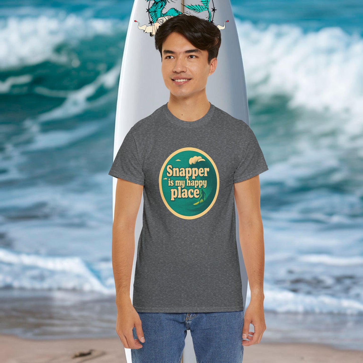 Customisable Happy Place Surf  T-shirt