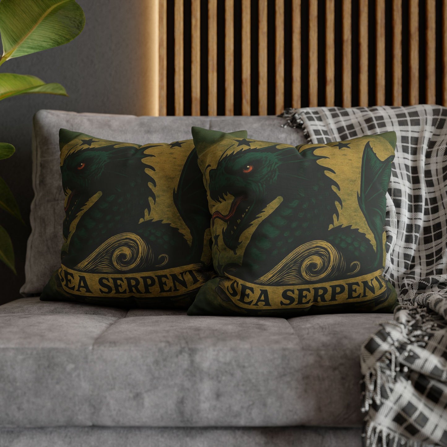Savage Sea Serpent Cushion Cover