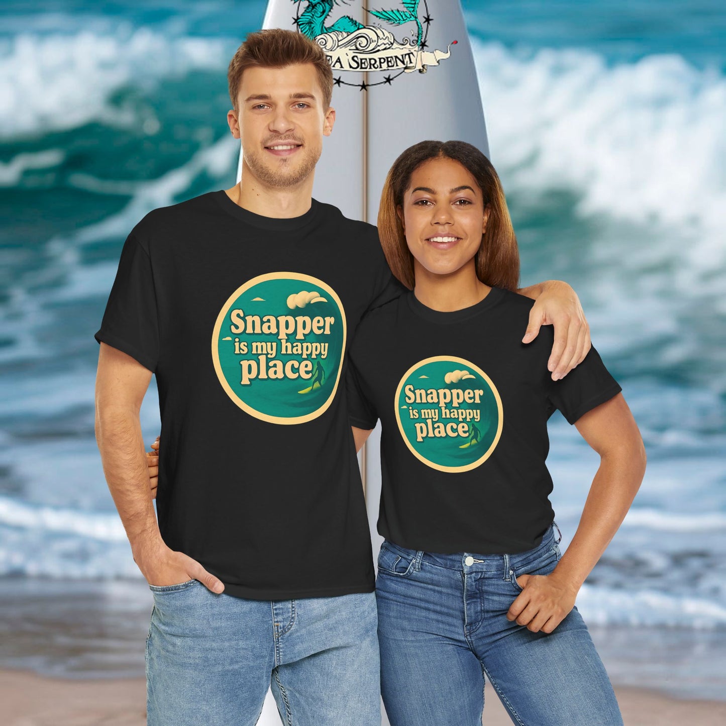 Customisable Happy Place Surf  T-shirt