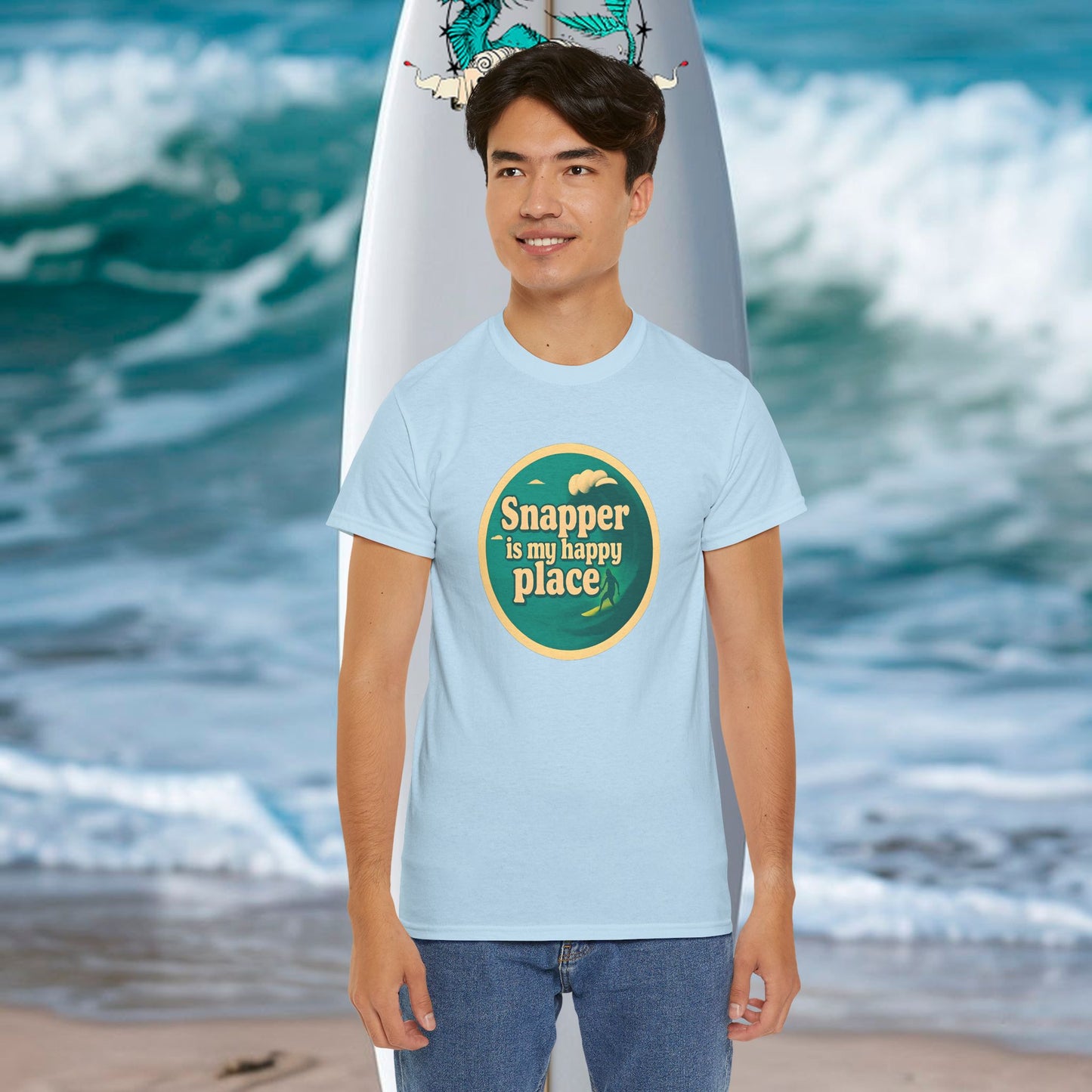 Customisable Happy Place Surf  T-shirt