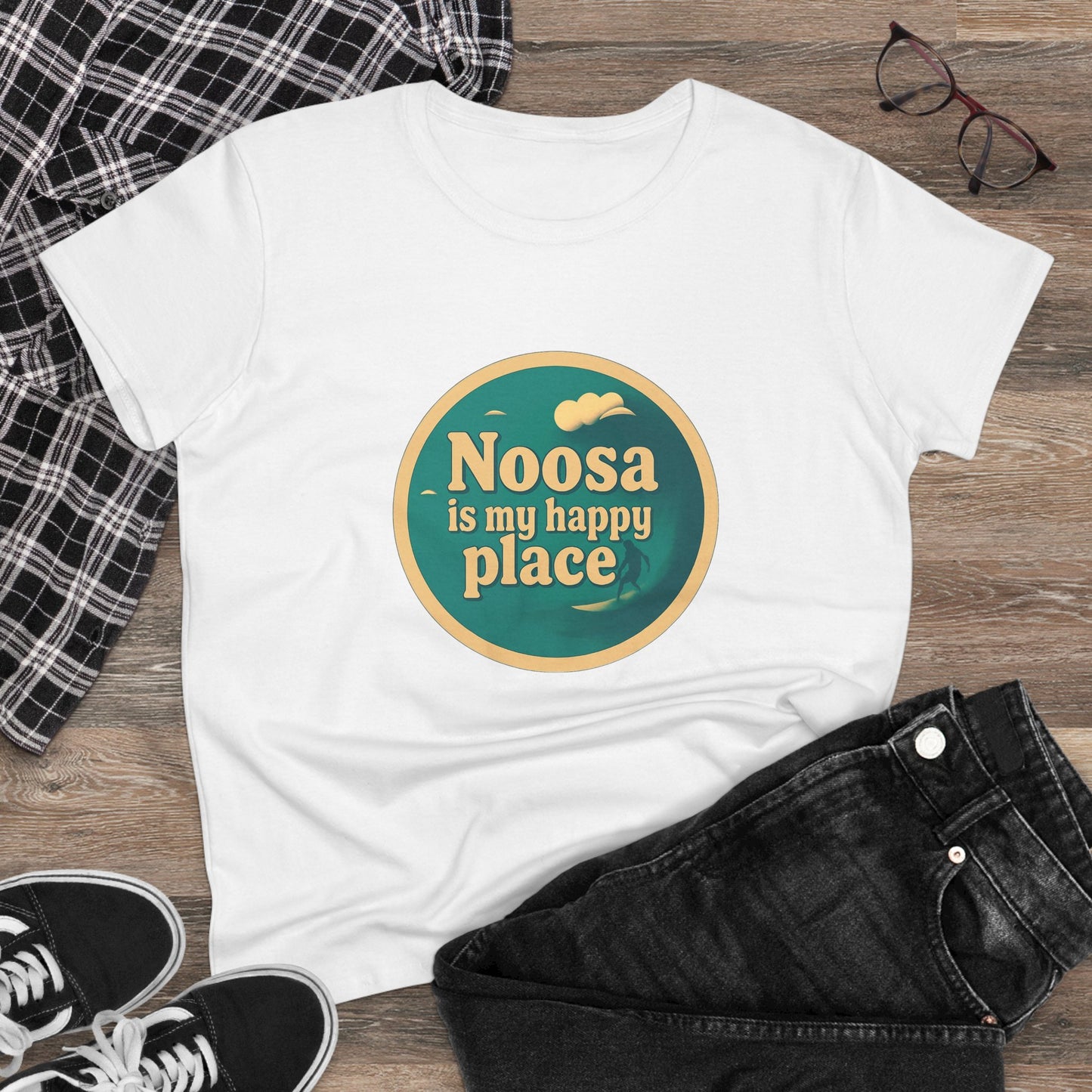 Customisable Happy Place Surf Tee Womens