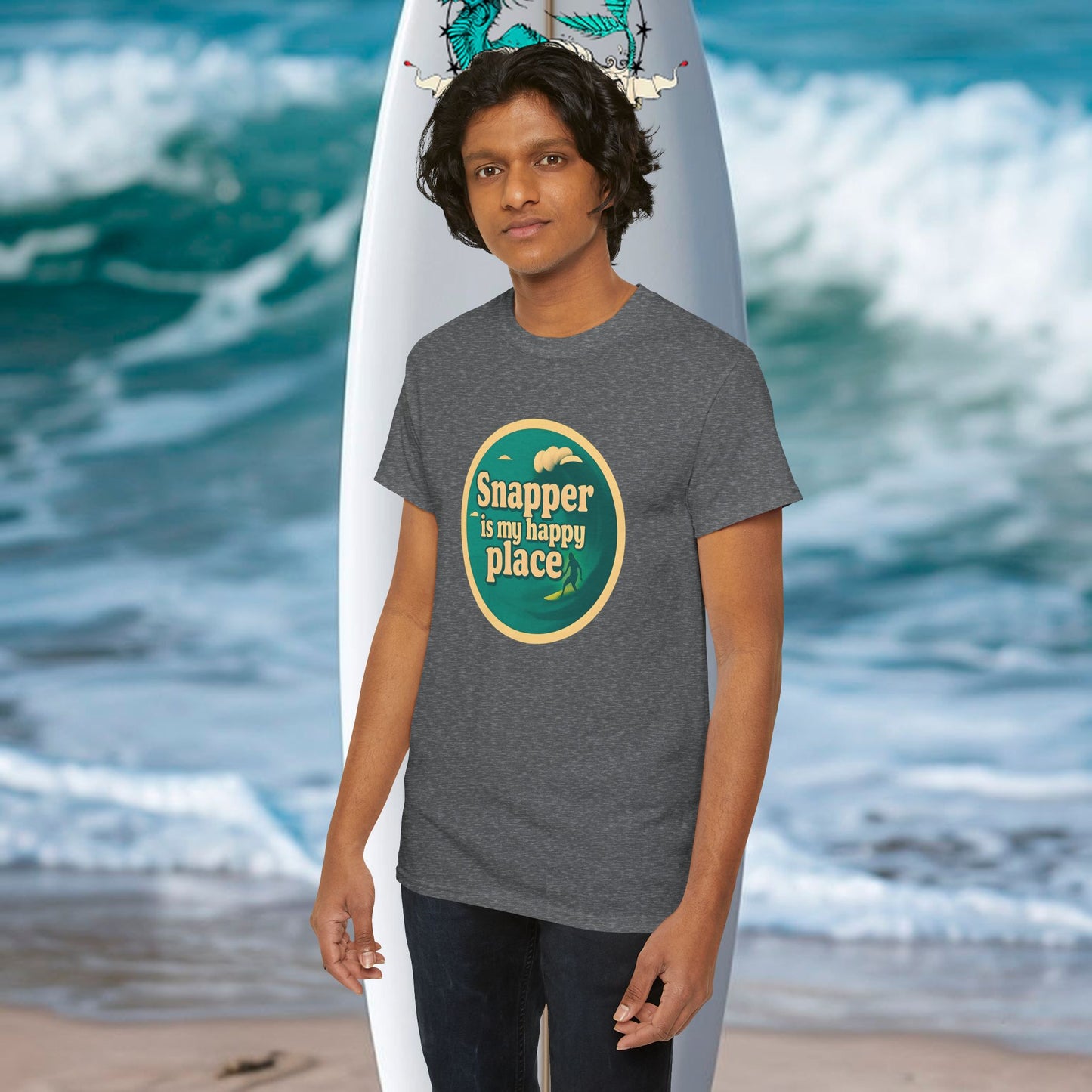 Customisable Happy Place Surf  T-shirt