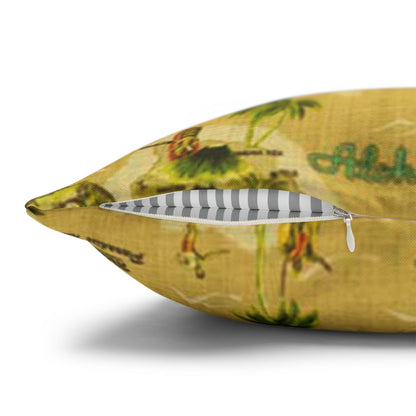 Vintage Hibiscus Hawaiian Cushion Cover